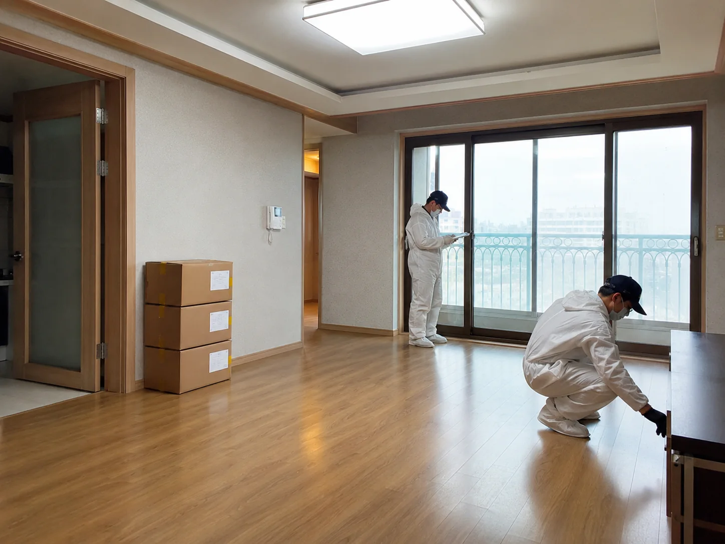 유품정리를 마치고 정돈된 주거공간