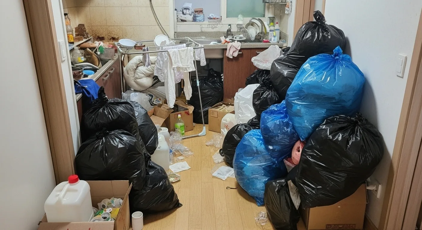 화재청소 수납장 내부 청소 실제 작업 사진