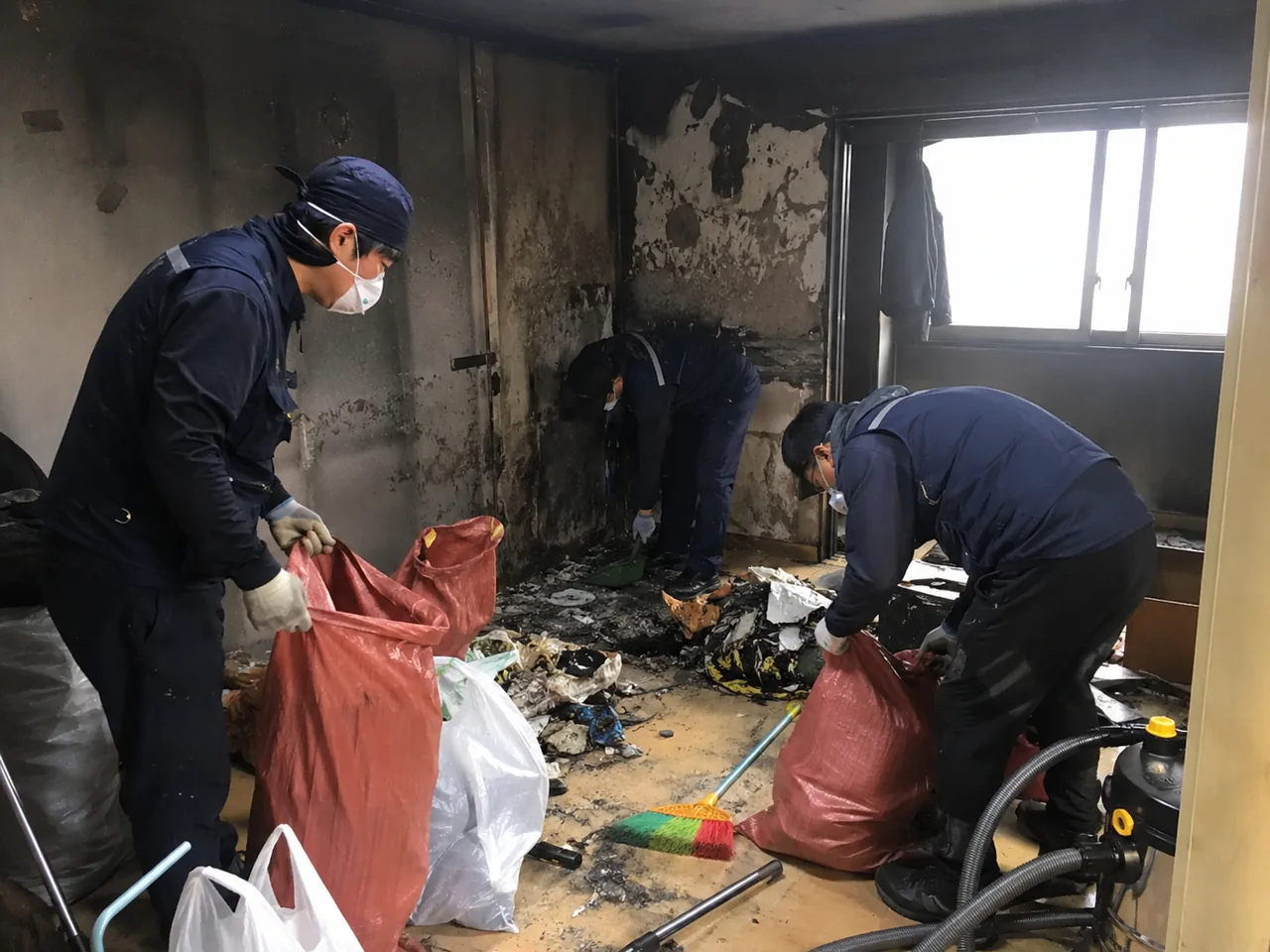 강남구 화재청소 상담용 현장 상태 사진 1