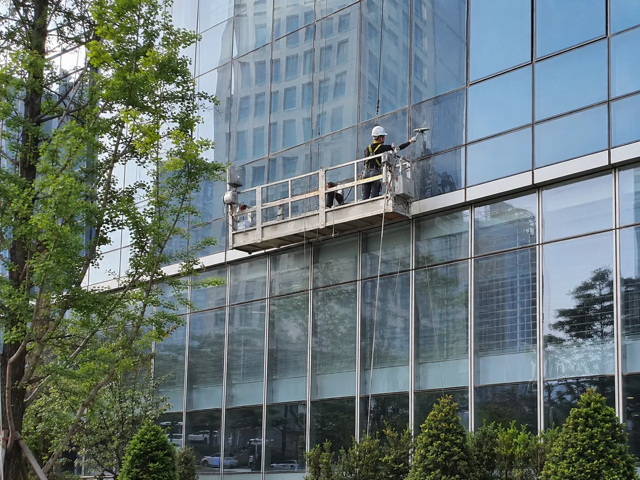 화재청소 바닥 잔여 오염 세척 실제 작업 사진