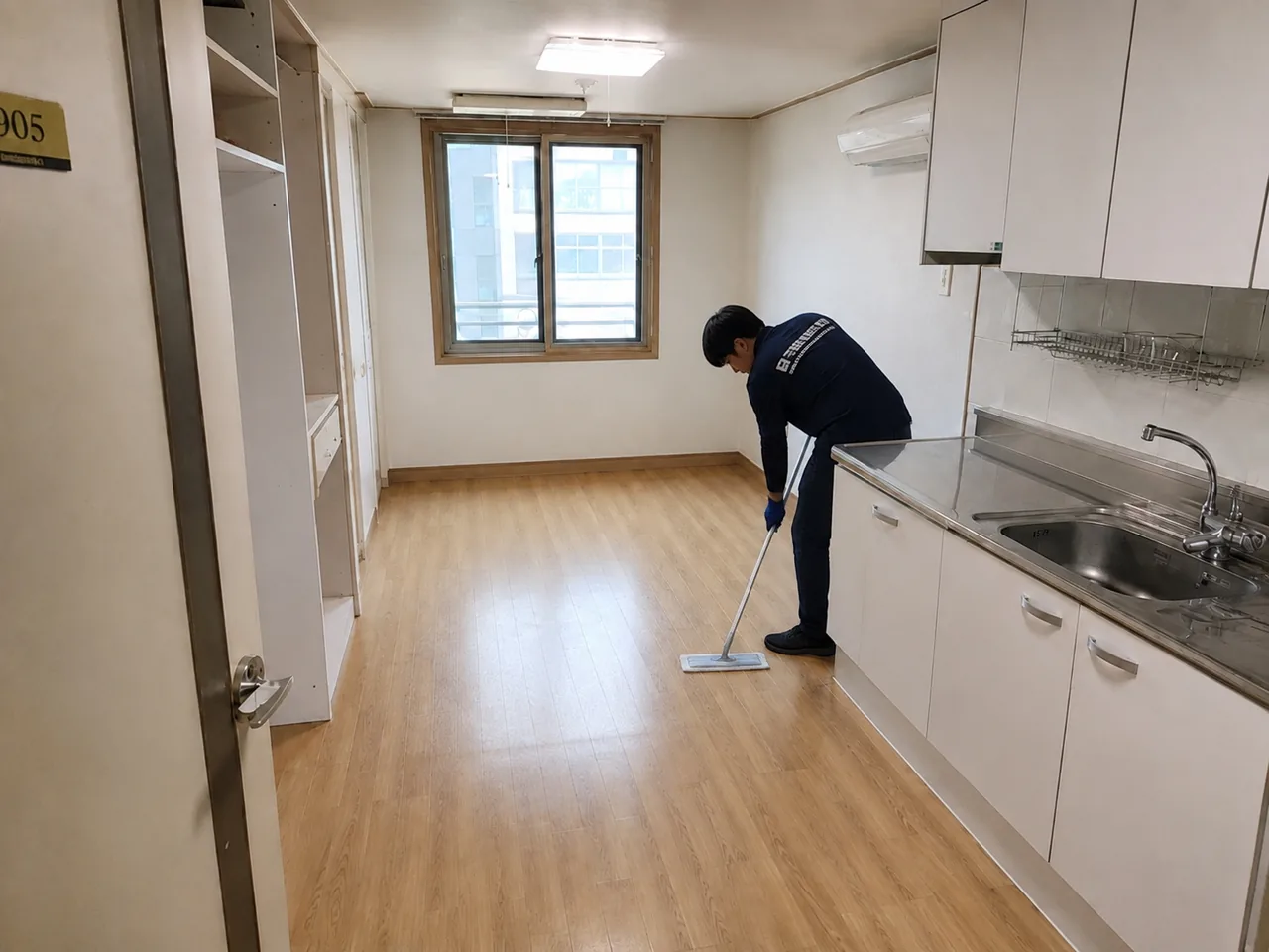 쓰레기집 청소 보호구 착용 후 분류 실제 작업 사진